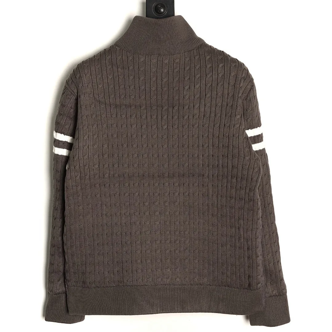 Moncler 蒙口 Padded Corduroy系列 FW24 拉链拼接袖轻便针织开衫羽绒服