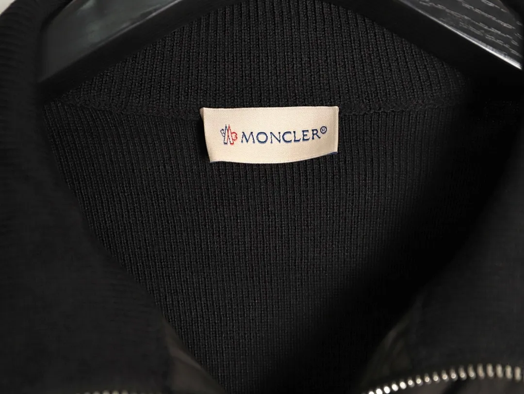 Moncler蒙口24s新款袖子拼接针织立领轻薄羽绒服外套