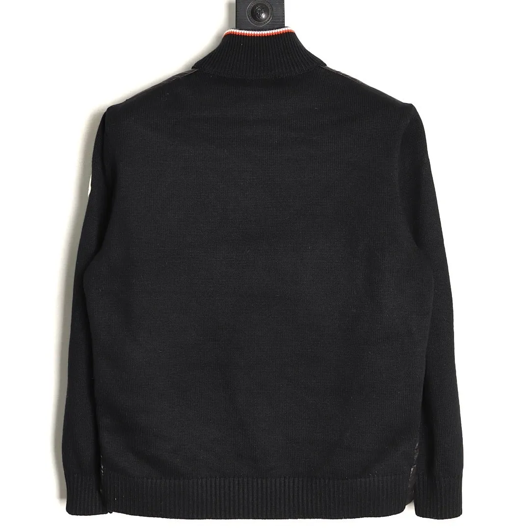 MONCLER蒙口MC 绗缝毛织拼接立领羽绒服