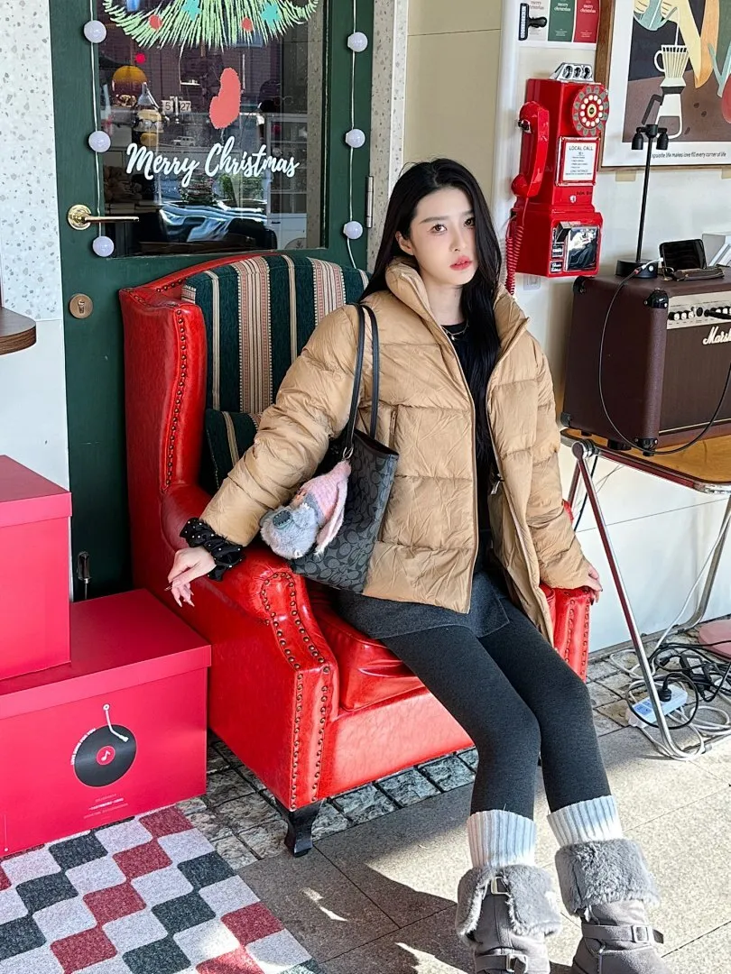 Moncler/蒙口 立领纯色双拉链羽绒服