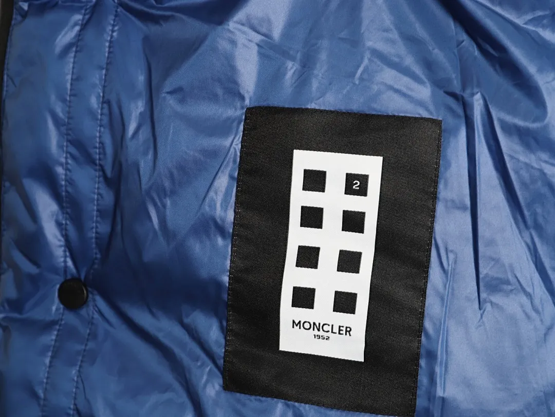 Moncler/蒙口24ss限定配色黄标拼接立领羽绒服