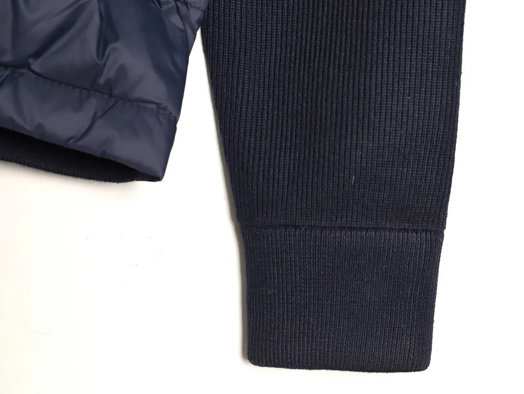 Moncler 蒙口 24s新款袖子拼接针织连帽轻薄羽绒服外套 秋冬新款羽绒拼接夹克