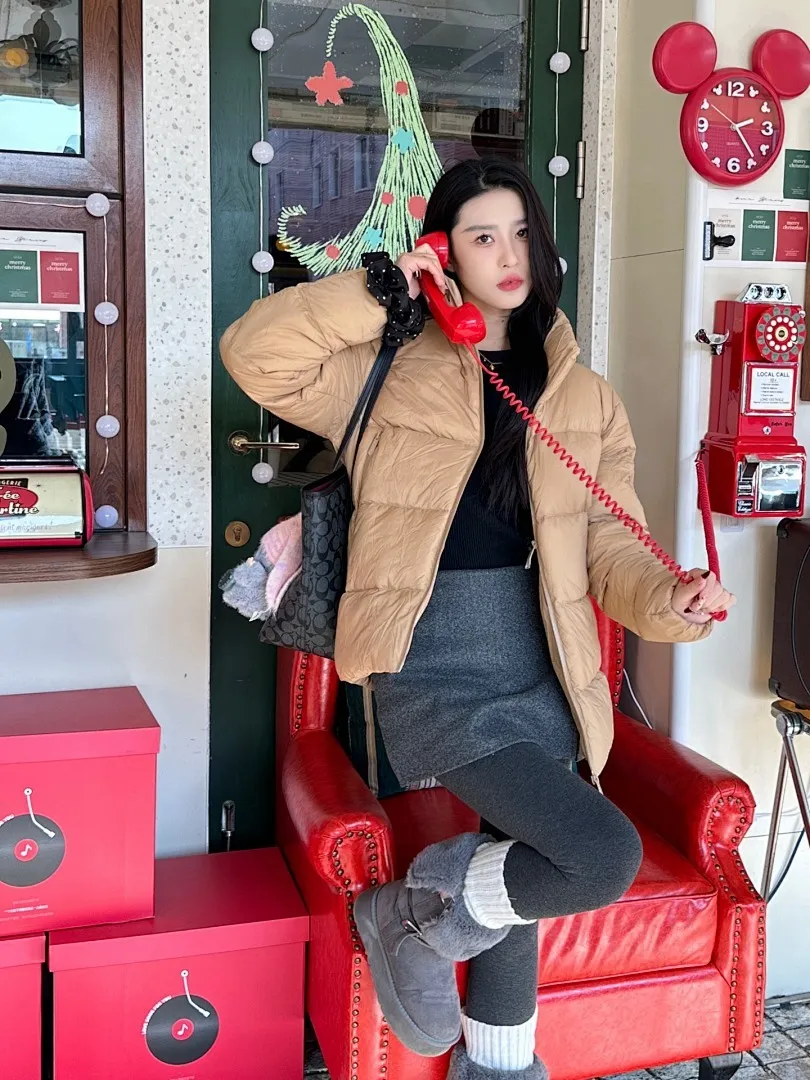 Moncler/蒙口 立领纯色双拉链羽绒服