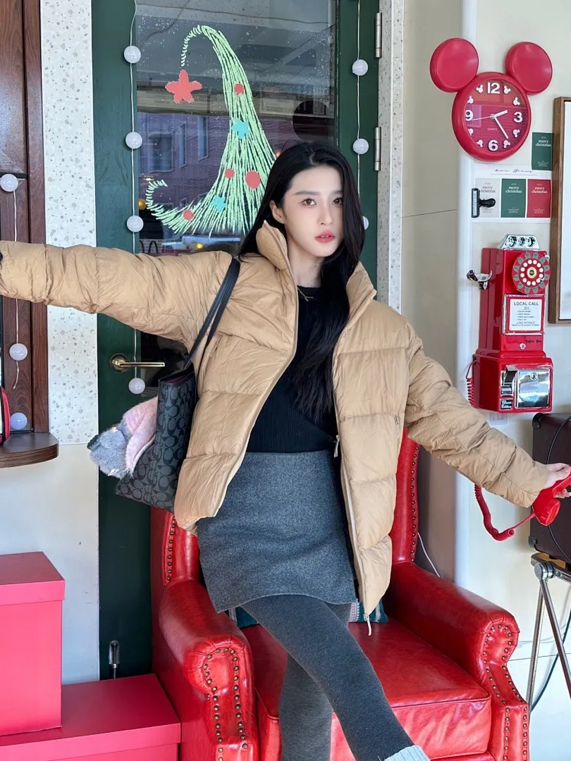 Moncler/蒙口 立领纯色双拉链羽绒服