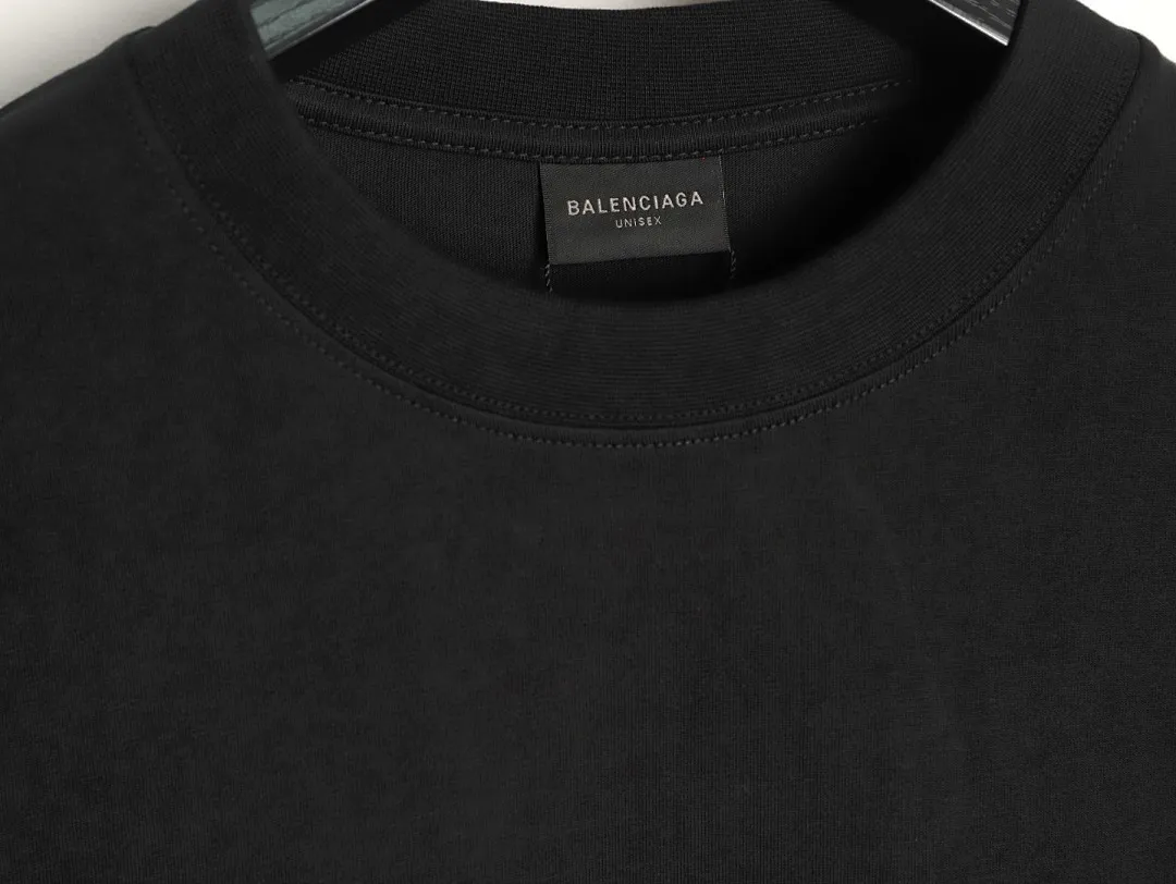 BALENCIAGA巴黎世家BLCG 可乐涂鸦字母印花短袖T恤