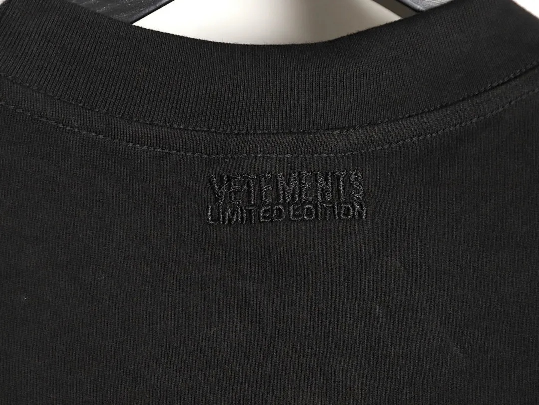 VETEMENTS维特萌新款VTM风格极简纯色刺绣logo短袖T恤