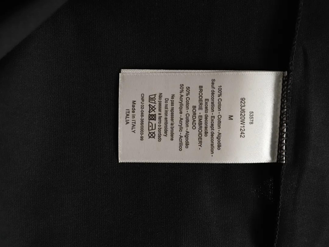 DIOR 迪奥 2026新款 3M反光字母+烫珠logo 男女同款 短袖t恤