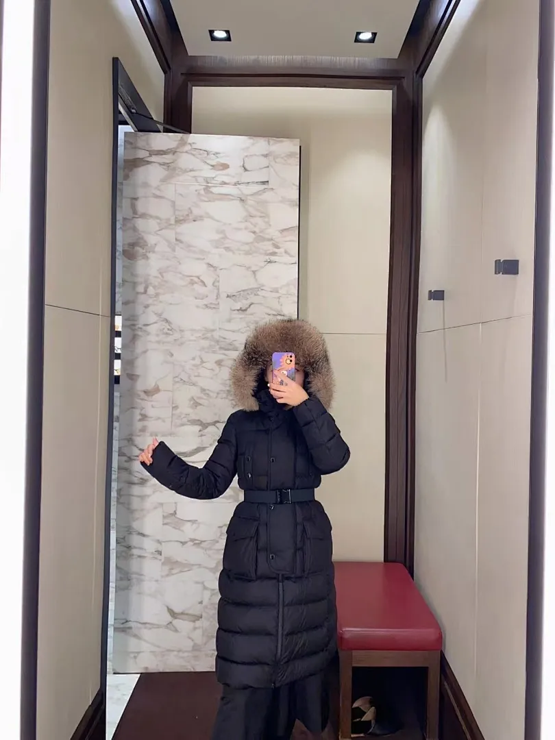 Moncler/蒙口 24ss Khloe杨幂明星同款长款哑光羽绒服
