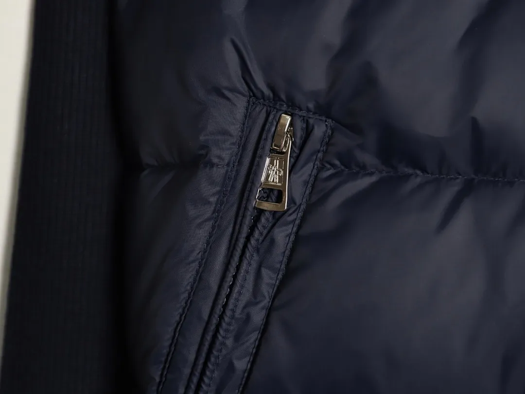 Moncler 蒙口 24s新款袖子拼接针织连帽轻薄羽绒服外套 秋冬新款羽绒拼接夹克