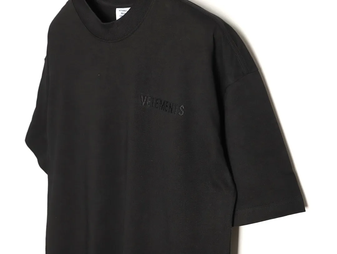 VETEMENTS维特萌新款VTM风格极简纯色刺绣logo短袖T恤