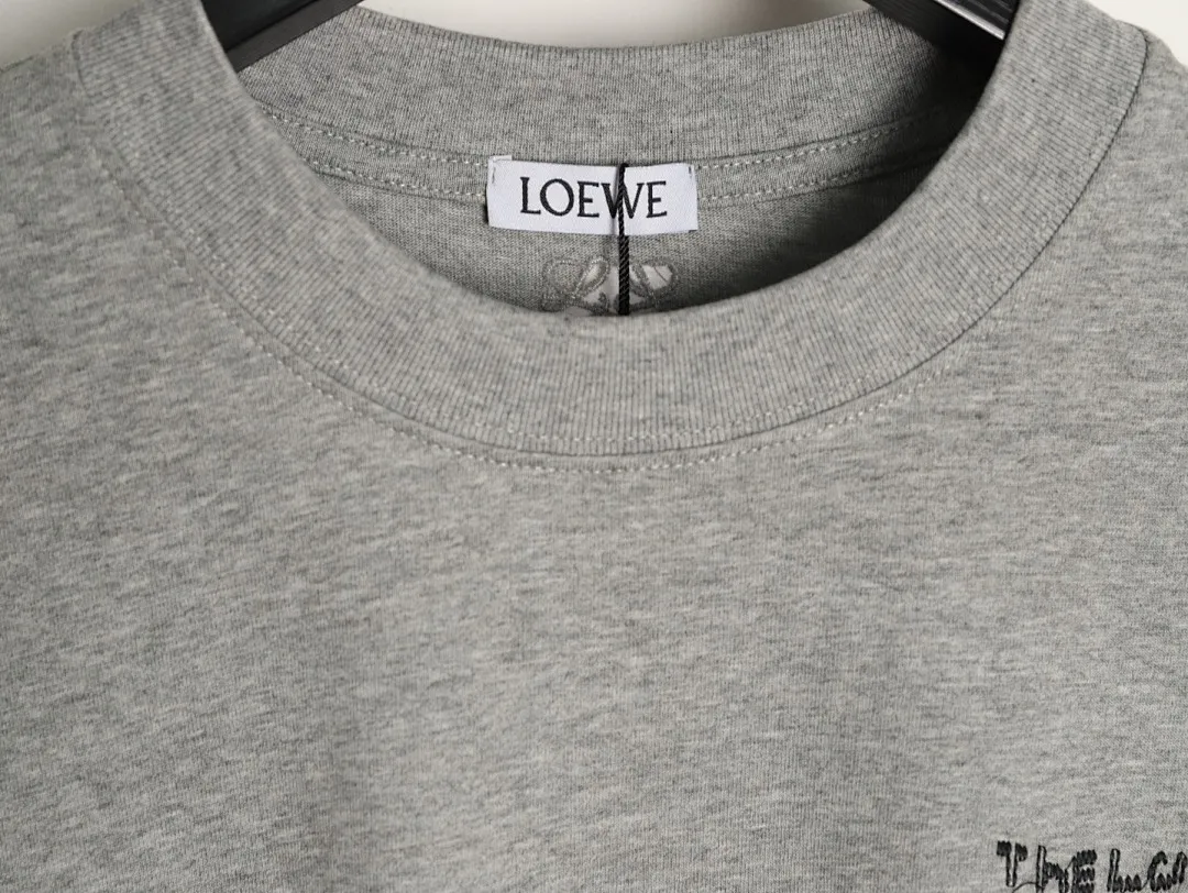 LOEWE 罗意威联名Louis Wain 小猫字母logo刺绣短袖T恤