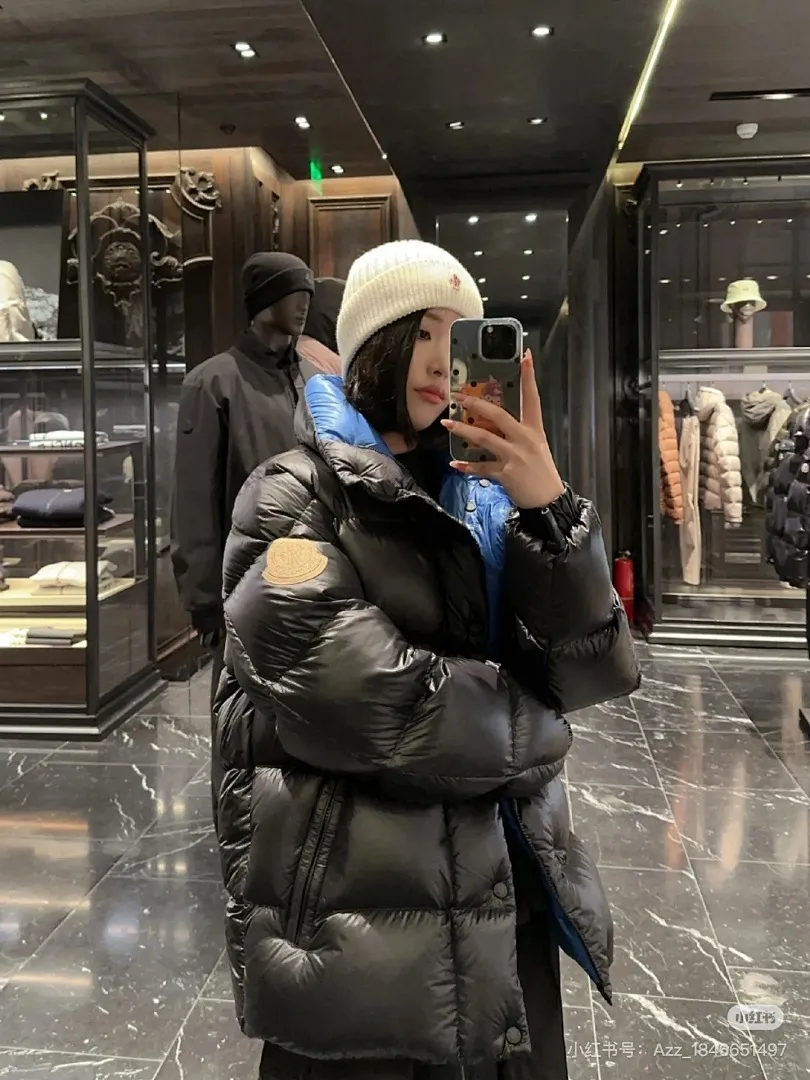 Moncler/蒙口24ss限定配色黄标拼接立领羽绒服