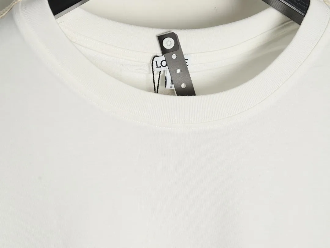 Loewe/罗意威 拼色编花织带圆领T恤