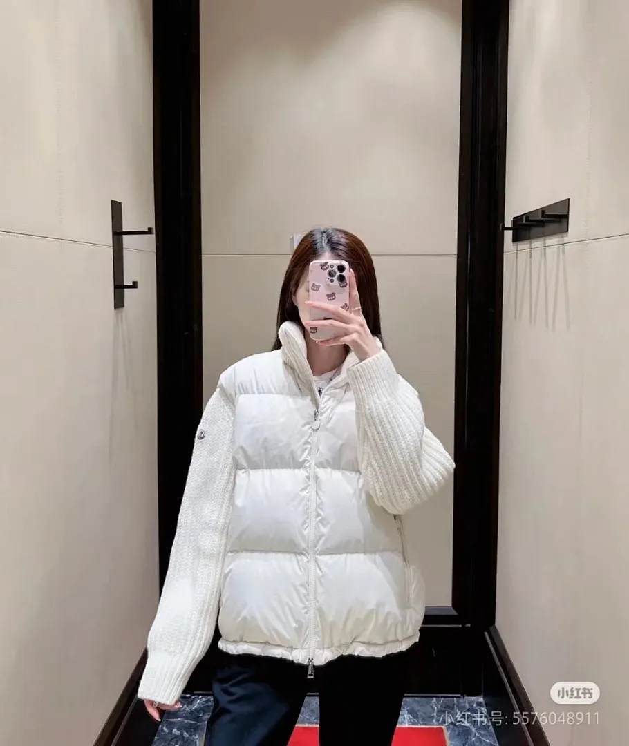 Moncler 蒙口 24s新款袖子拼接针织立领轻薄羽绒服外套