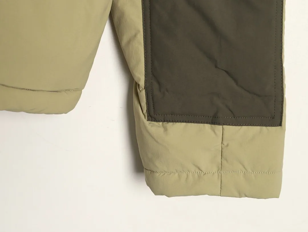 MONCLER GENIUSx菲董 联名款 FW23 拼接防水尼龙缝线连帽短款羽绒服