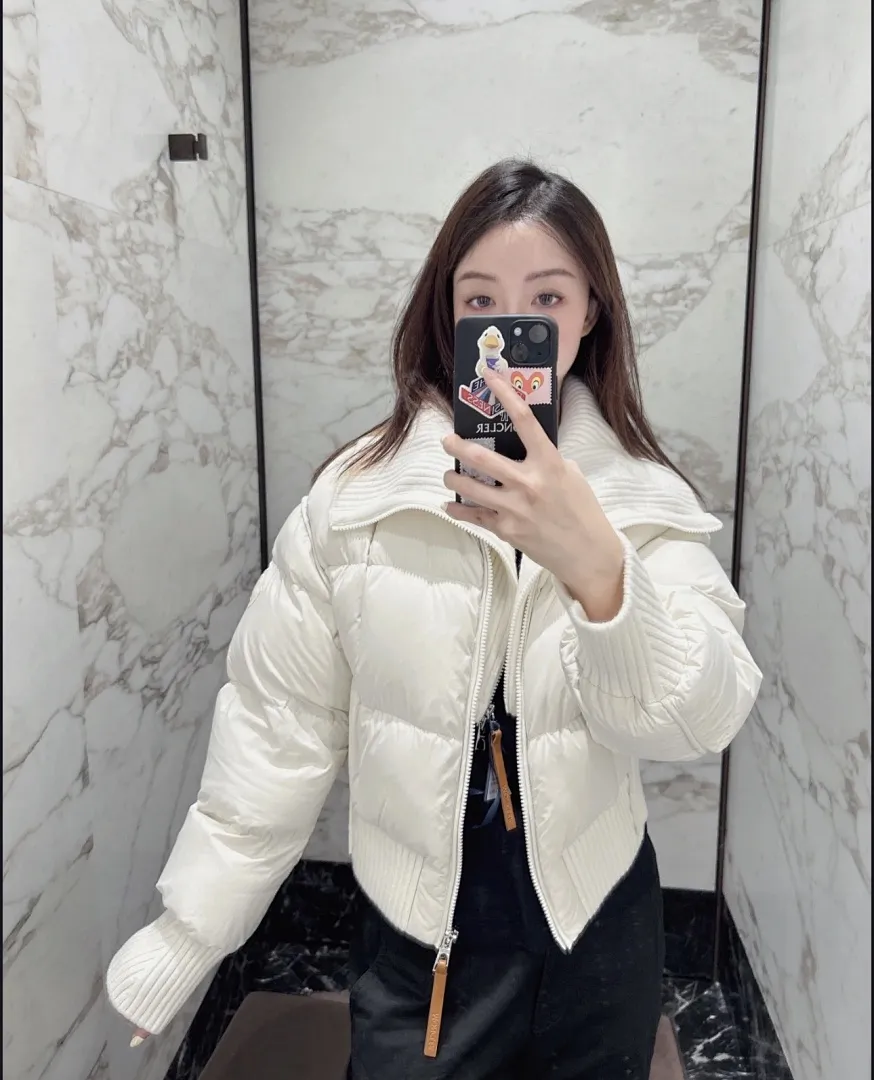 Moncler/蒙口 Jadeite24年新款女拼接假二件短款羽绒服