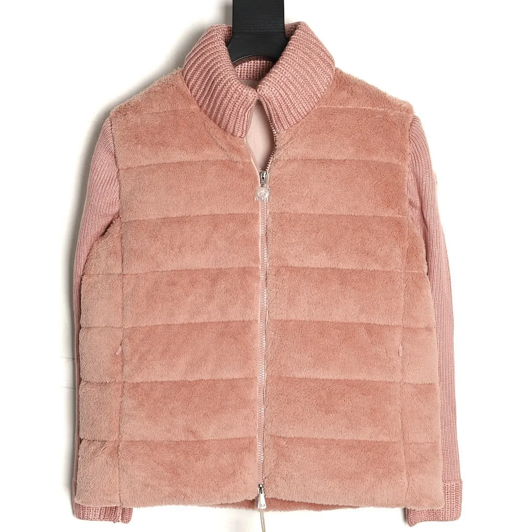 Moncler 蒙口女款羊羔毛拼接羽绒服