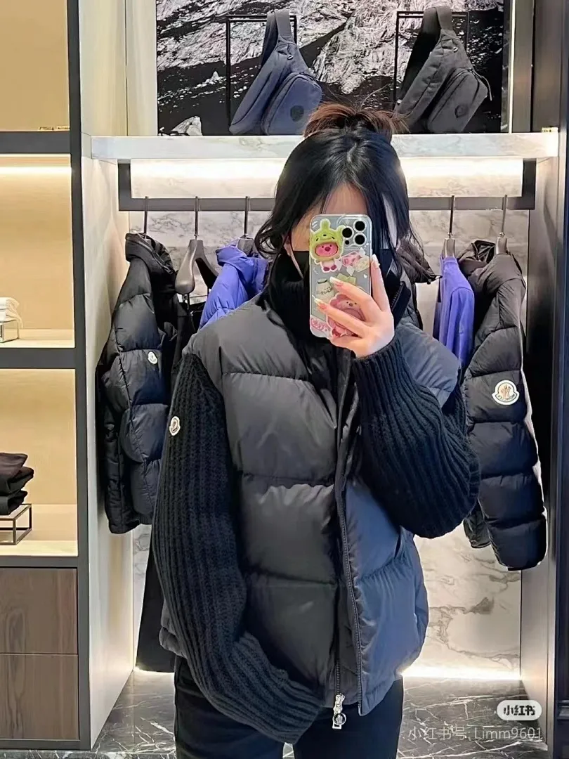 Moncler 蒙口 24s新款袖子拼接针织立领轻薄羽绒服外套