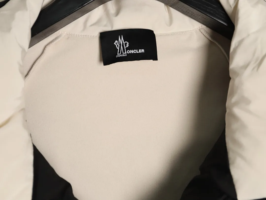 MONCLER X RICK OWENS 联名款 拼接袖连帽羽绒服