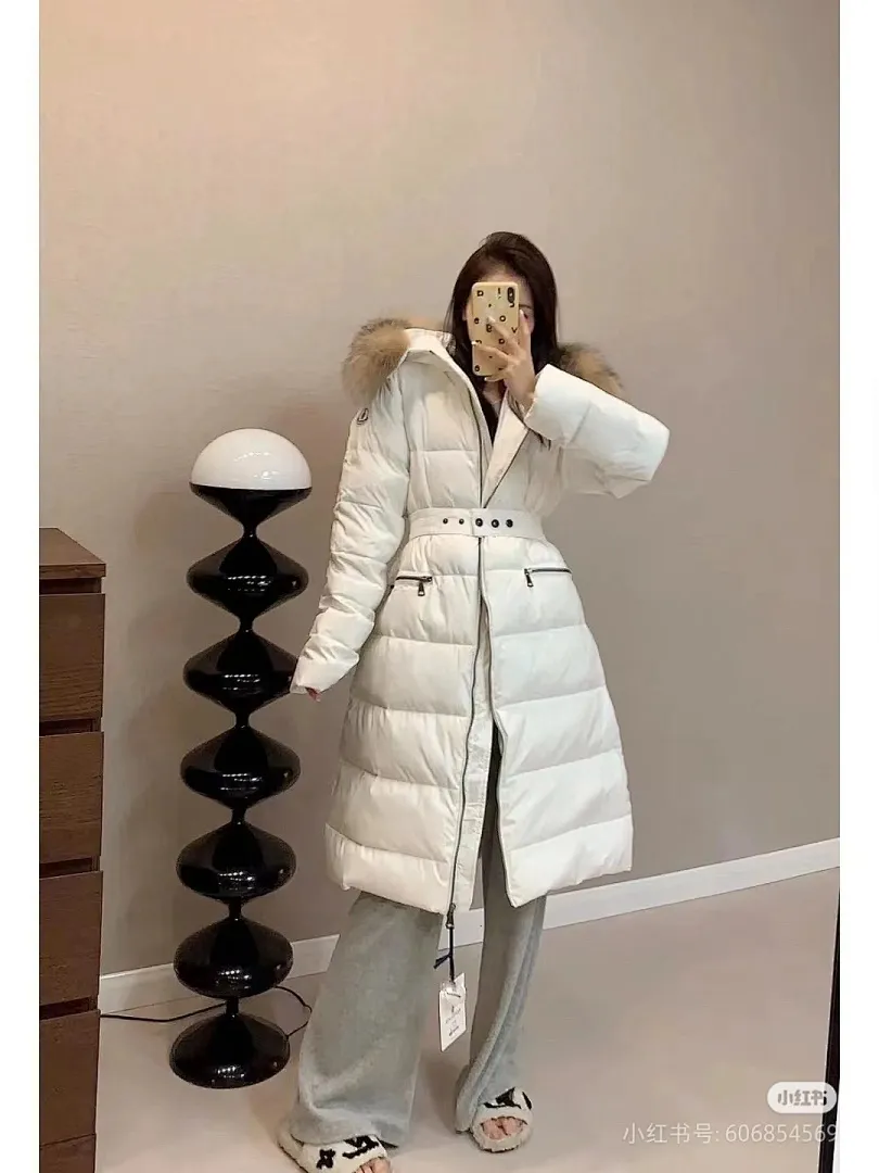 MONCLER 蒙口 HERMIFUR系列中长女款羽绒服