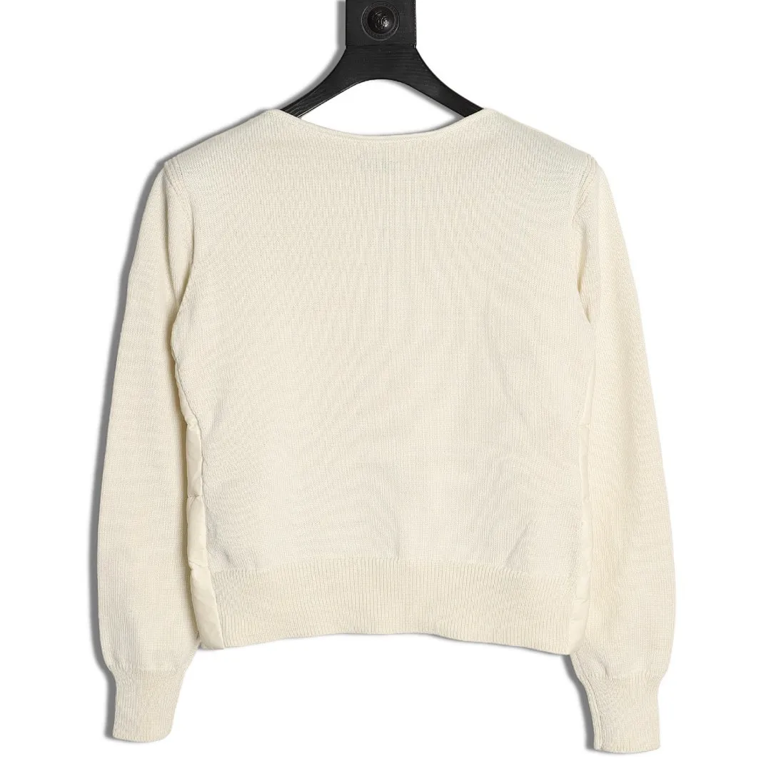 Moncler 蒙口 多纽扣针织拼接羽绒外套