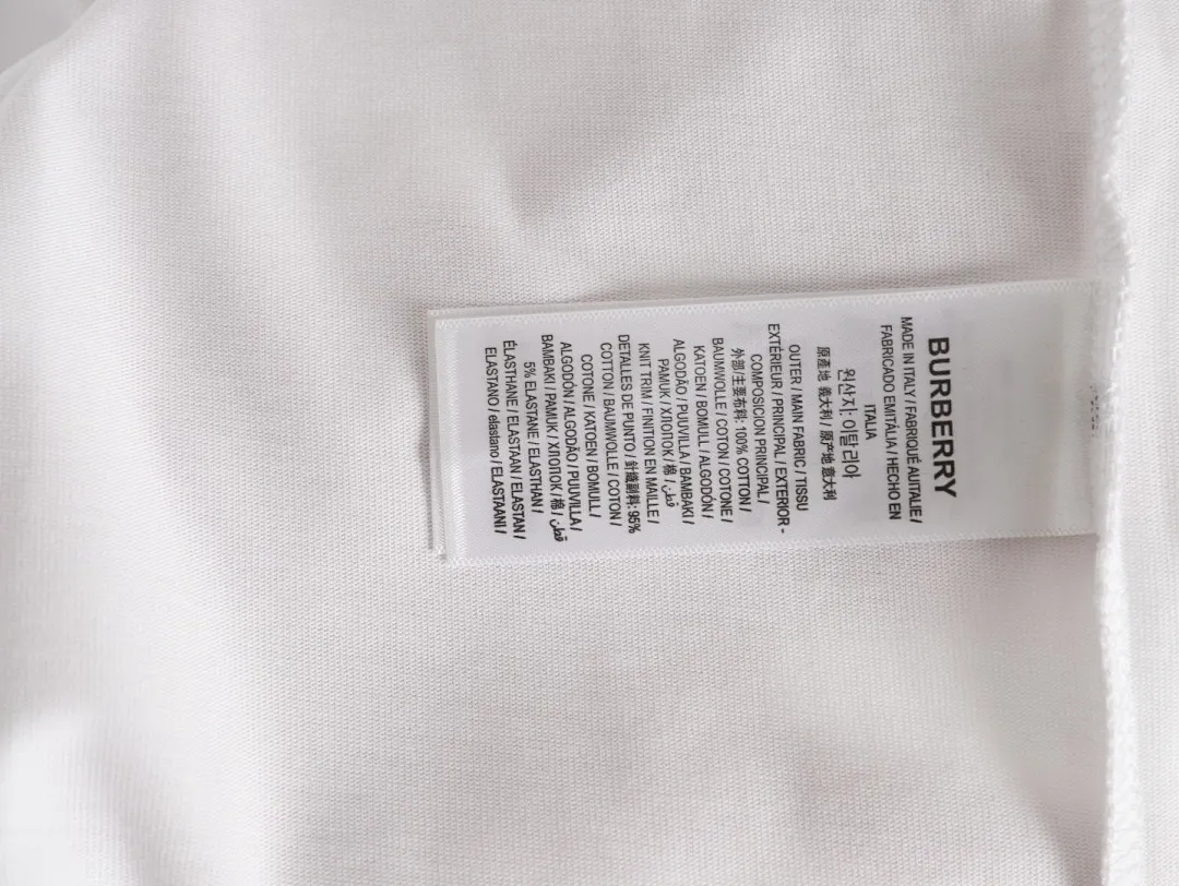 Burberry/巴宝莉 格纹口袋尼龙拼接短袖