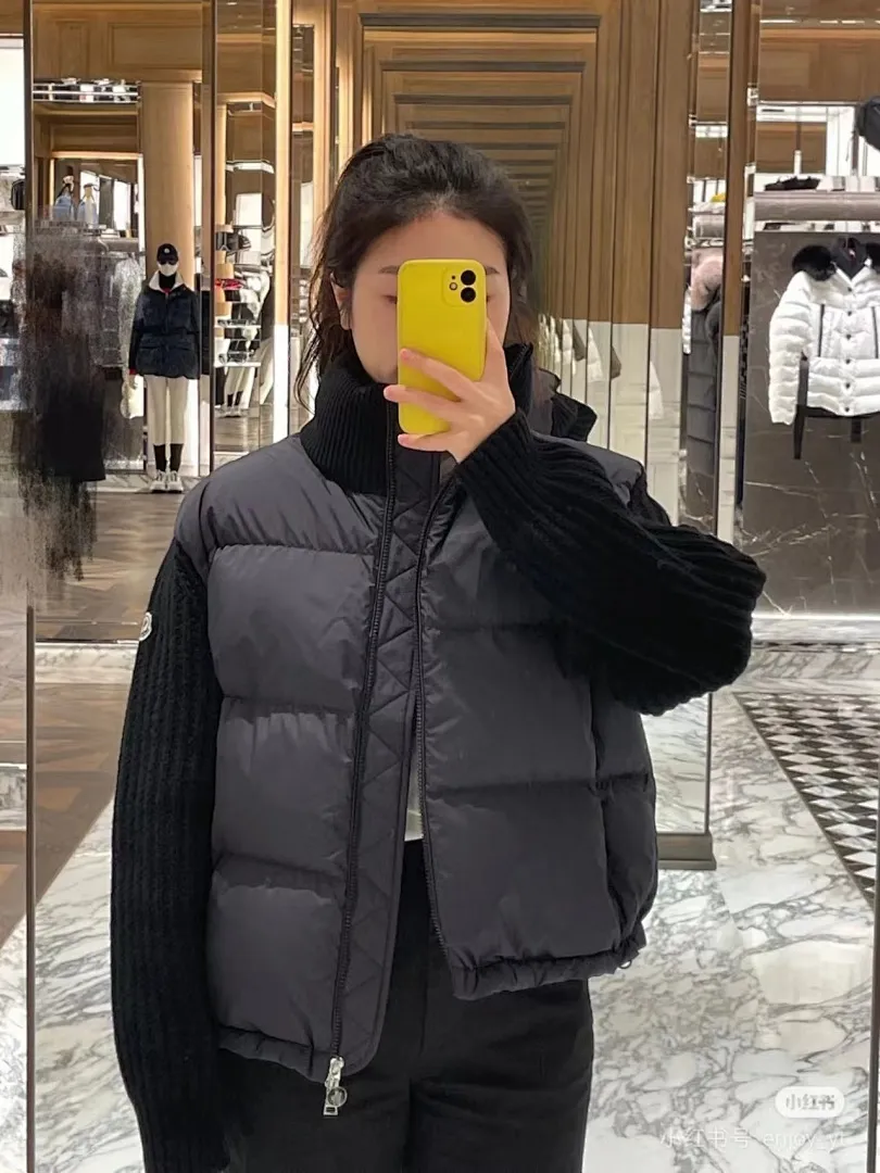Moncler 蒙口 24s新款袖子拼接针织立领轻薄羽绒服外套