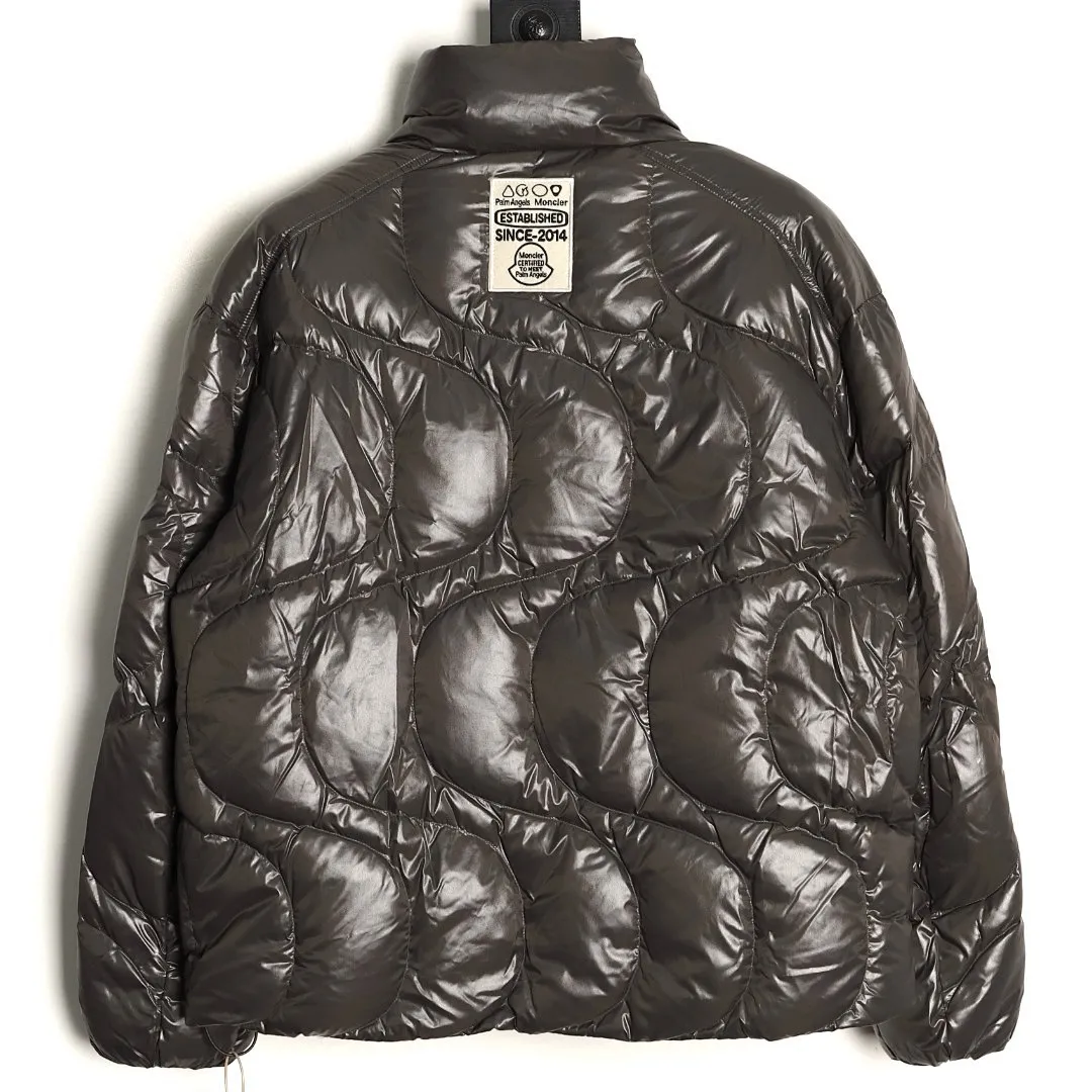 Moncler x Palm angels 联名款 Haunani 系列纯色高领宽松立领羽绒服