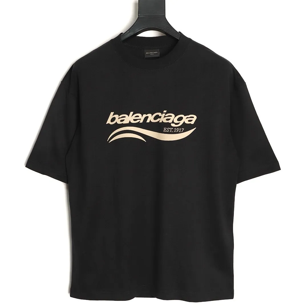 BALENCIAGA巴黎世家BLCG 可乐涂鸦字母印花短袖T恤