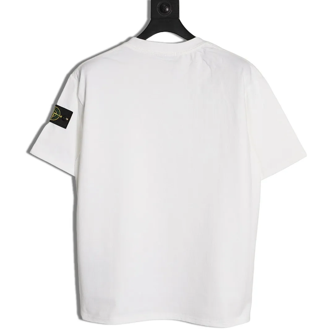 Stone island 石头岛袖口贴牌圆领落肩短袖T恤