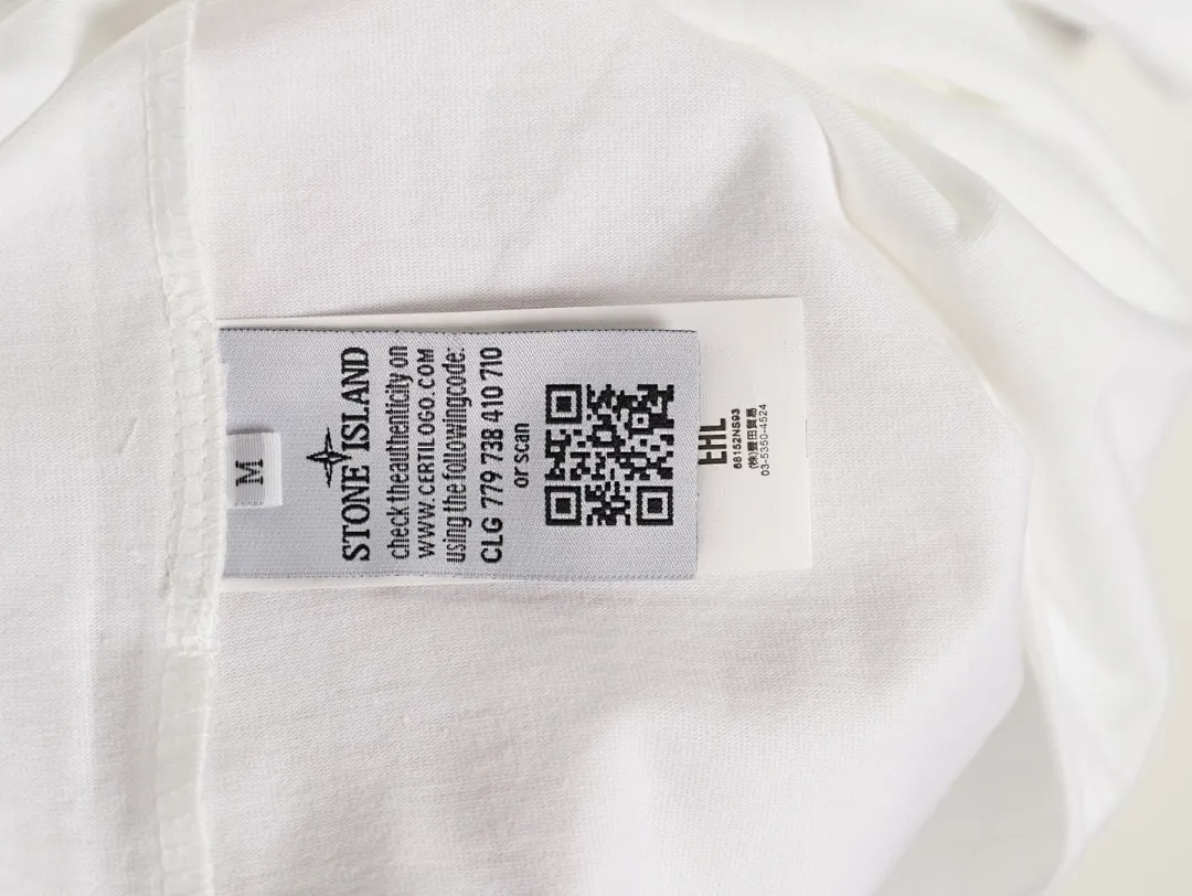 Stone island 石头岛袖口贴牌圆领落肩短袖T恤
