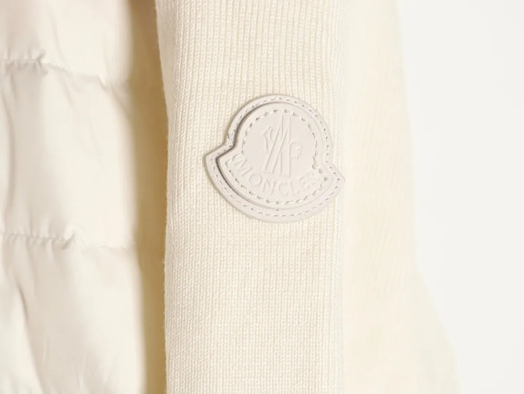 Moncler蒙口24s新款袖子拼接针织立领轻薄羽绒服外套