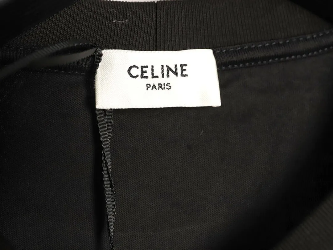 CELINE赛琳CE 胸前大凯旋门印花短袖T恤