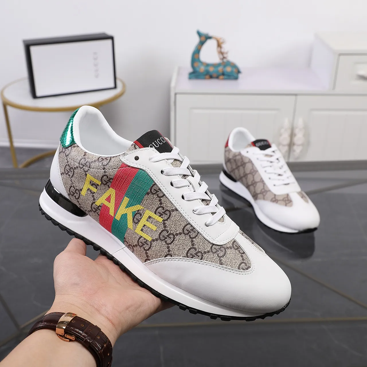 热爆款 真材实料 高端货 🔥🔥🔥批210《 古奇GUCCI》 新款官网&bull;同款【高&bull;版本】最新&bull;爆款休闲鞋，顶端品牌[勾引]奢侈～代购，顶级～质量。专柜同卖产品[强]面料原版采用3D打印技术➕ 舒适的羊皮内里 ，38-45