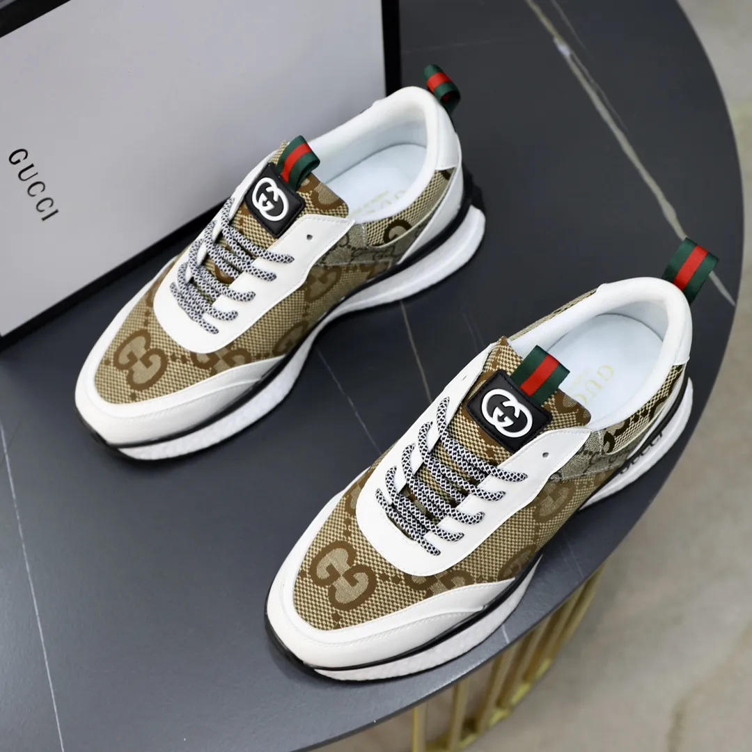 出厂价：229💰🙅&zwj;♂️🙅&zwj;♂️🙅&zwj;♂️ 品牌：古奇GUCCI 标准码：38-44（45定制） 等级：官网同款 材料：原版皮料 舒适透气内里 轻便柔软耐磨大底 款式类别：男士时尚休闲鞋 跑步 运动鞋 尊贵奢侈品大牌元素 顶级奢华 颜色：实物图片色