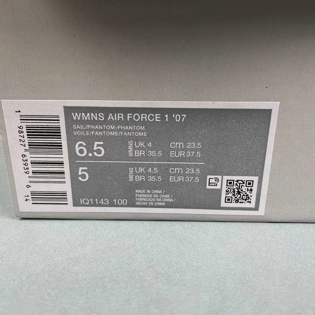 💰US$38 Nike Air Force 1 IQ1143-100 Size 36-45