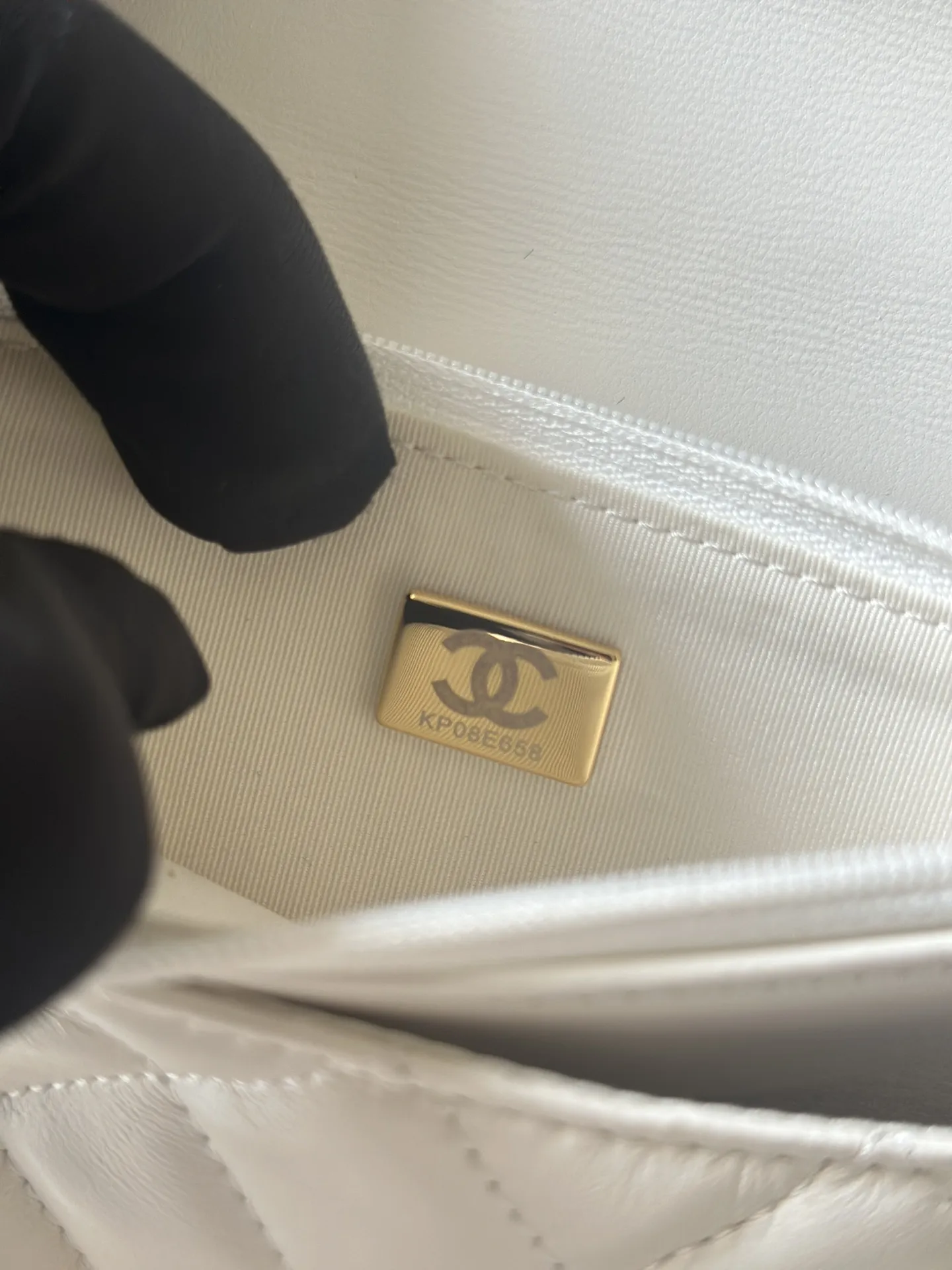 Chanel 25S Enamel Buckle WOC Cream Black Quilted Bag - Xiashu Luxe