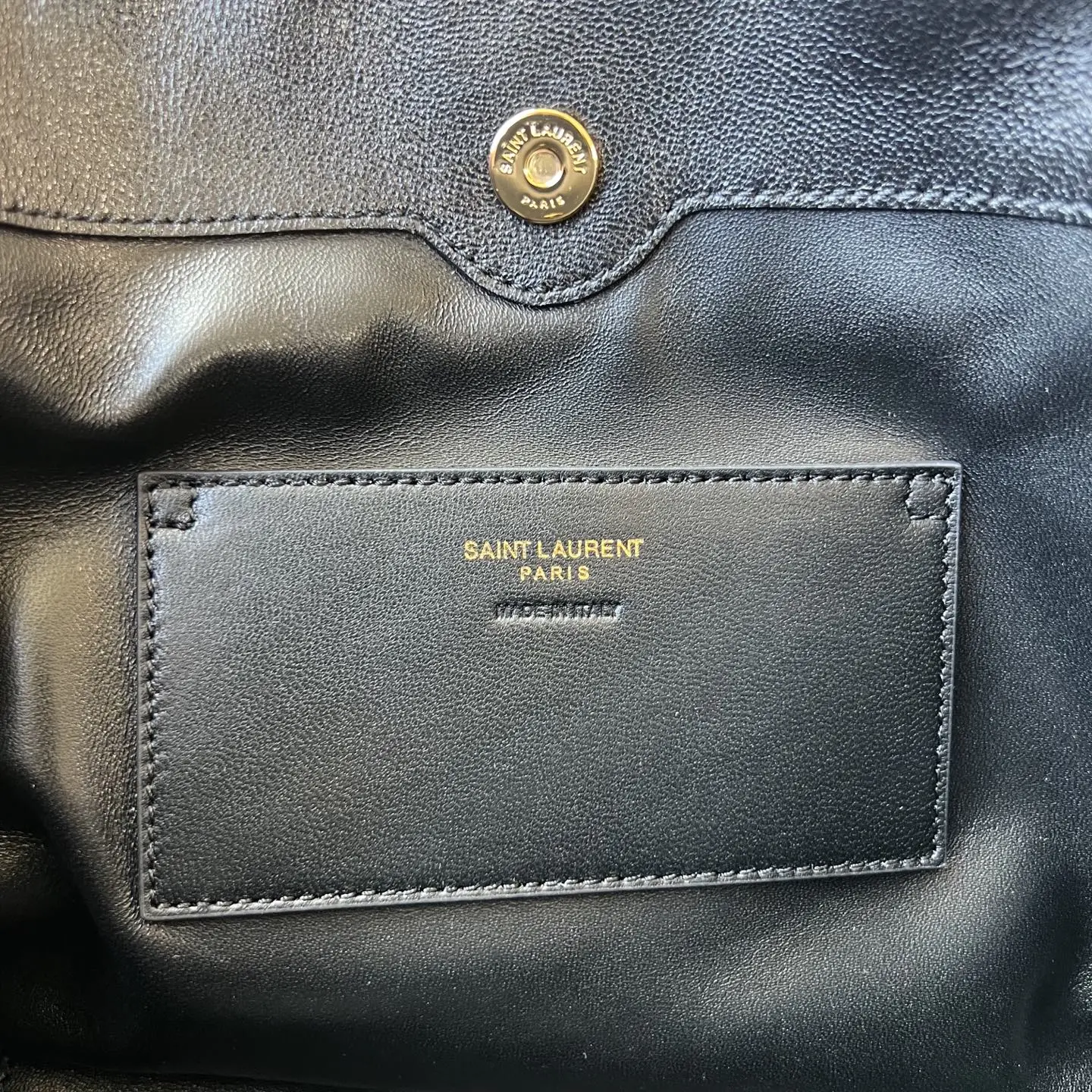 YSL 1:1 premium June Hobo bag in black quilted lambskin featuring gold-tone pivoting monogram closure and chain shoulder strap - xiashuluxe