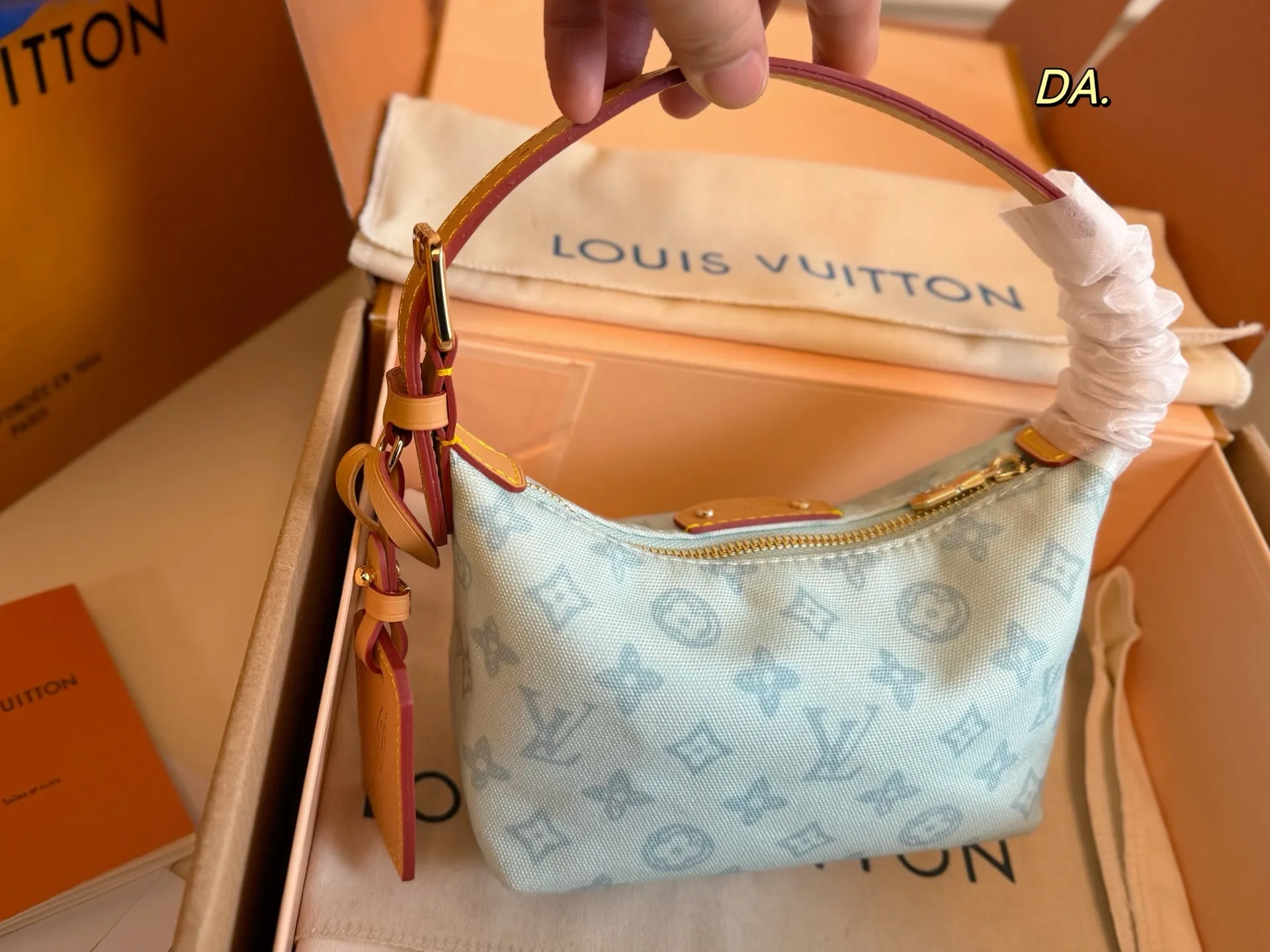 LV 1:1 premium Nano Diane bags in pastel pink, mint green, baby blue, and cream Monogram Empreinte leather with boutique packaging - xiashuluxe
