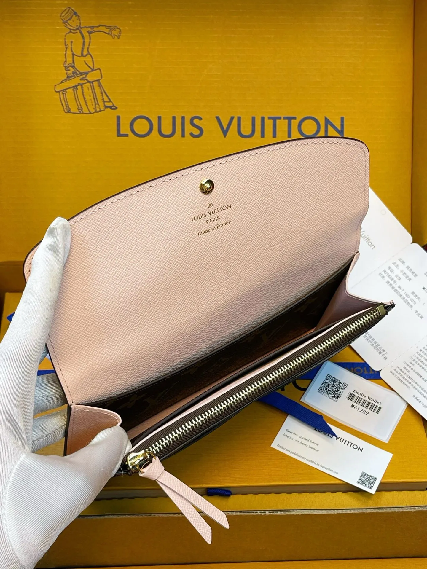 Luxury LV long wallet Adele in Monogram canvas 1:1 structural accuracy