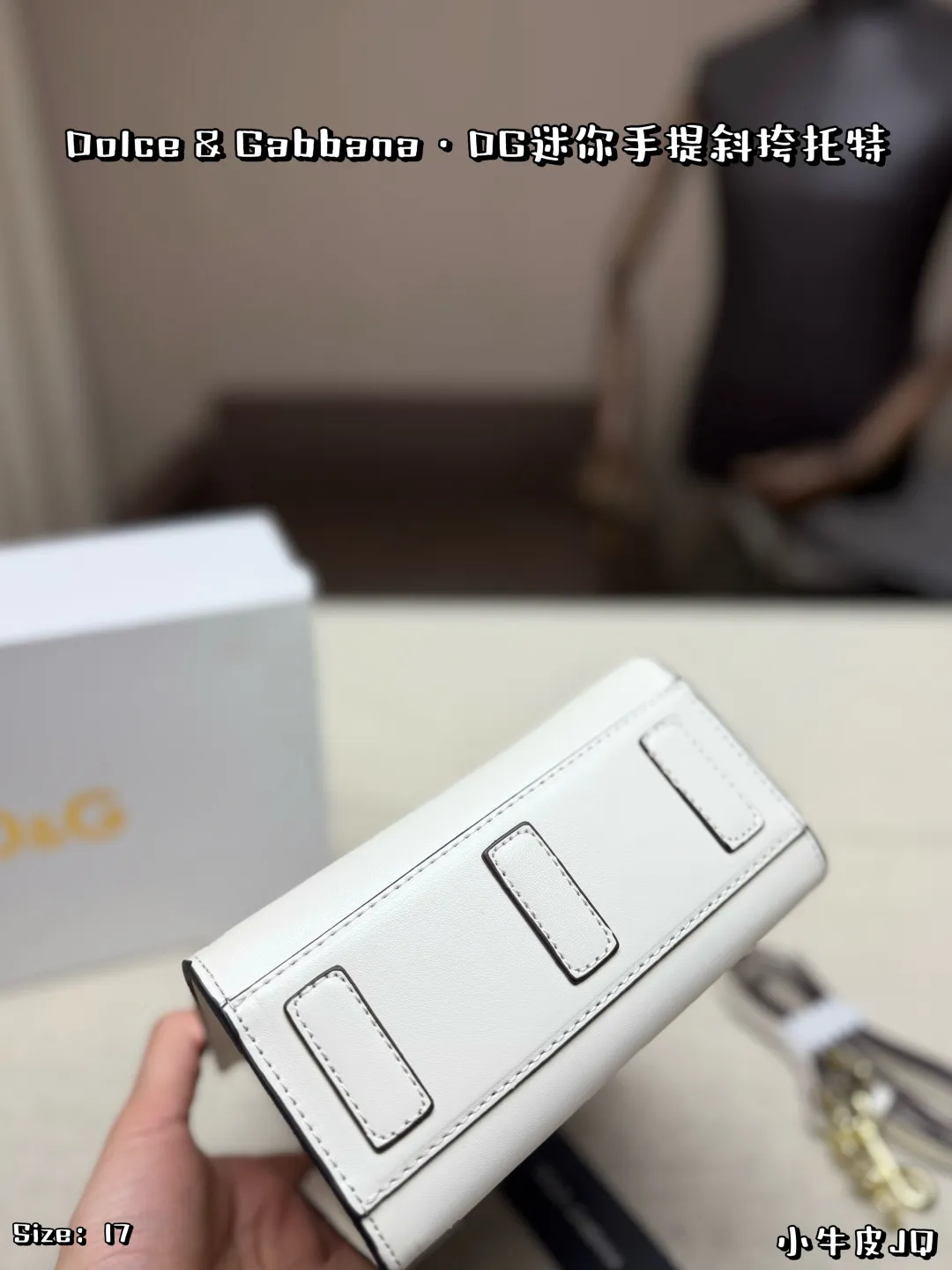 D&G Calfskin Mini Tote Bag Side View Details