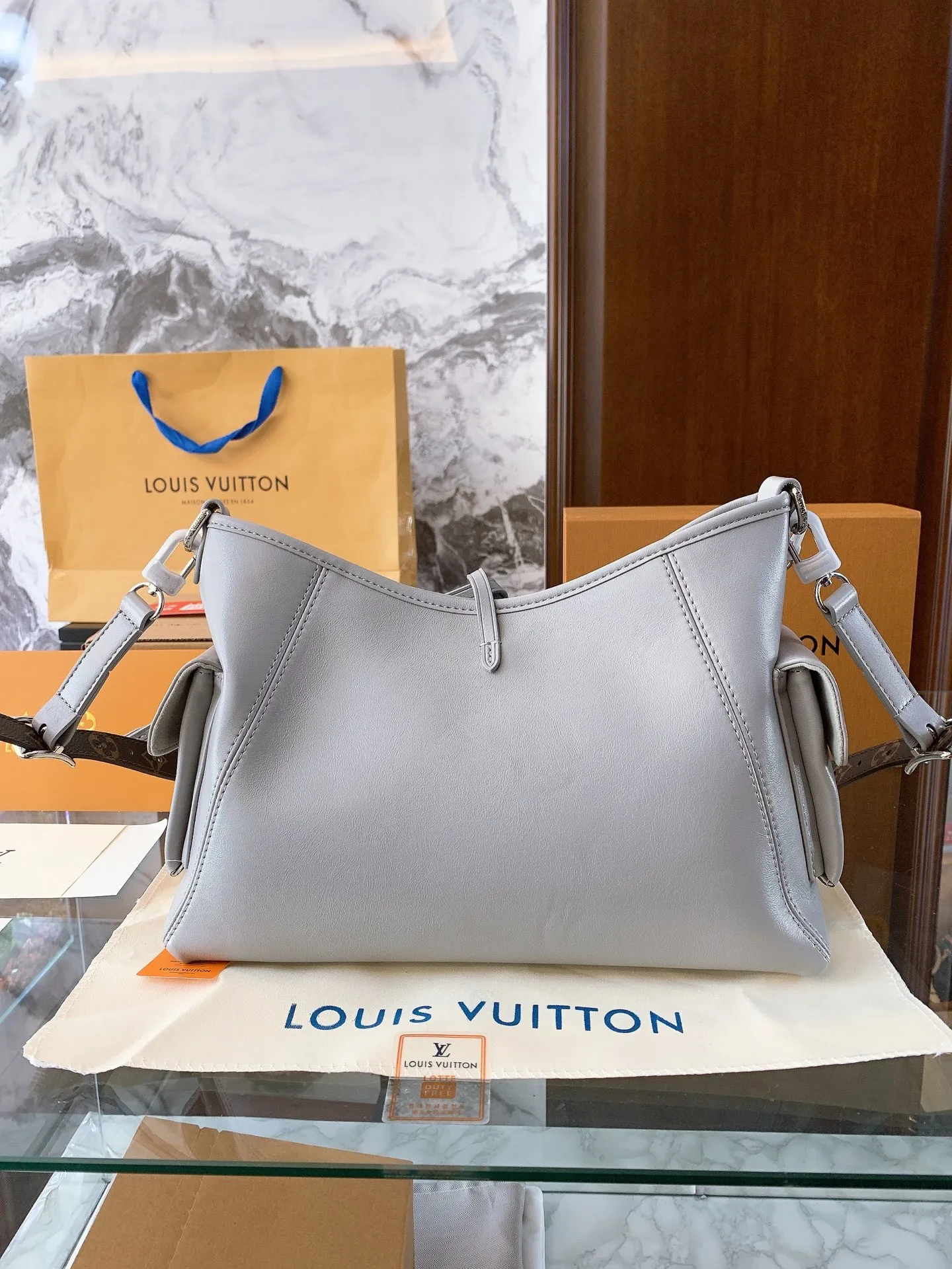 Designer LV CarryAll Grey Large Bag xiashuluxe UK