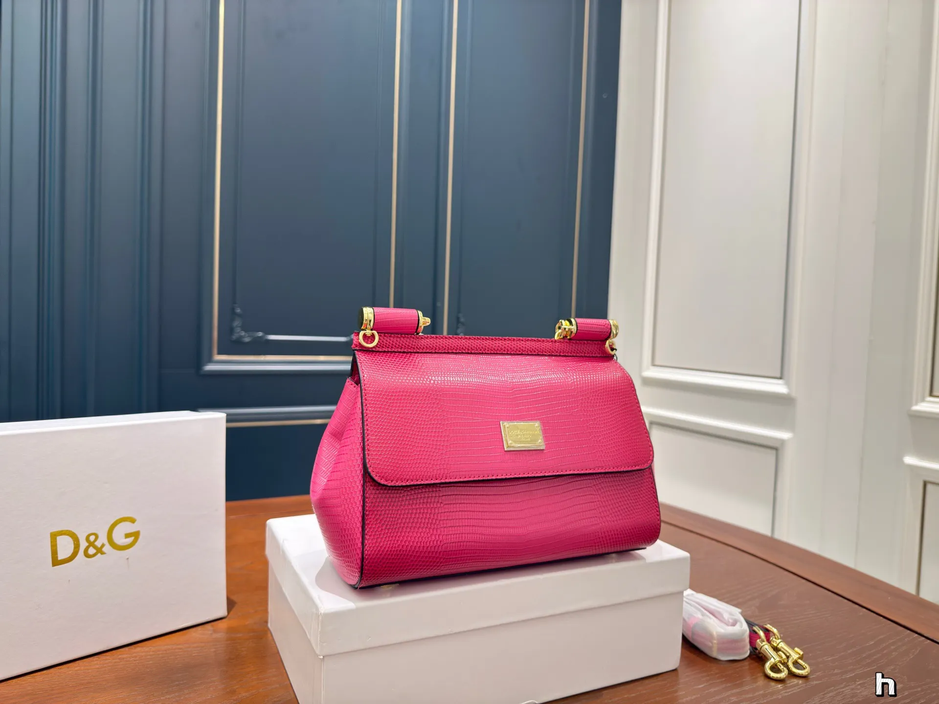 (配礼盒⚠️)p155 DG 杜嘉班纳 新款 手提 单肩 斜挎款 官网最新包 喜欢的不得了 特别有腔调 颜值无敌高 复古 优雅 奢华 大气 想到一切美好的词都想给它 一定要入的款 尺寸 25 18