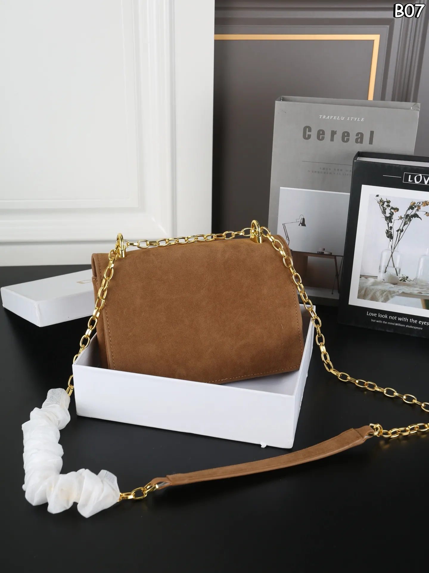 D&G Suede Chain Crossbody Bag 1:1 Quality UK Shipping