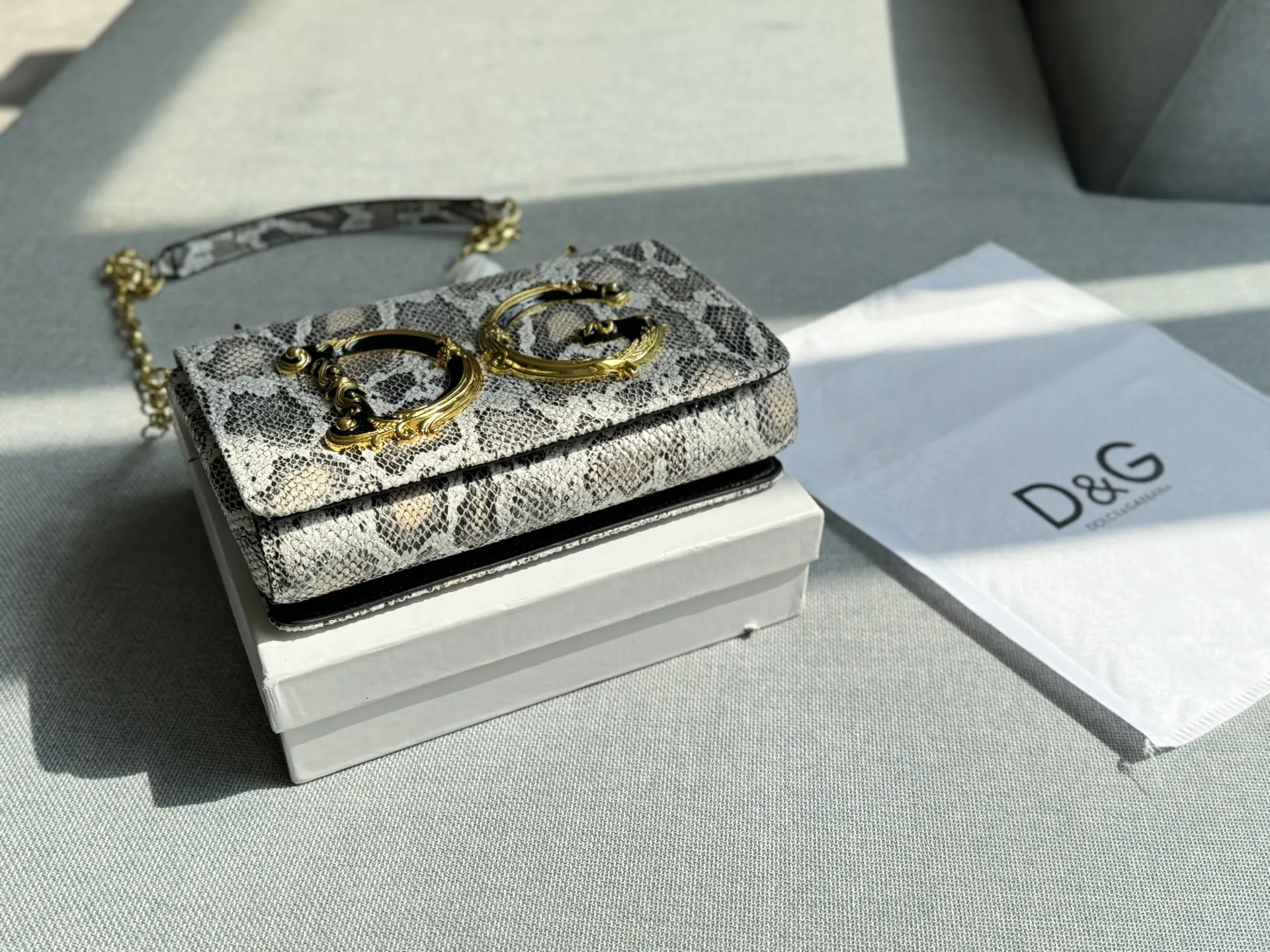 Luxury D&G Snakeskin Crossbody Bag HD Quality Check Photos