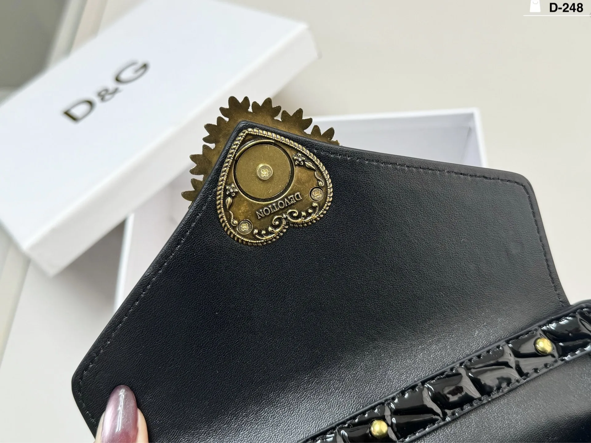 Designer D&G Black Messenger Bag - xiashuluxe