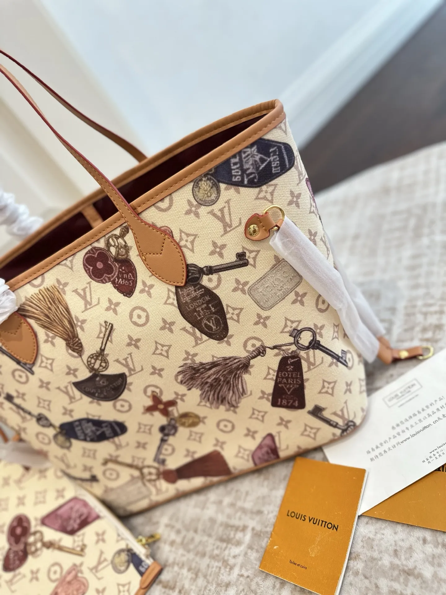 LV Flight Series Neverfull MM Original-Grade Canvas