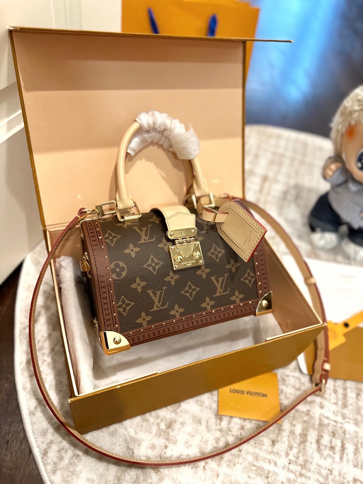Designer LV Speedy Trunk 20 Monogram Bag - xiashuluxe
