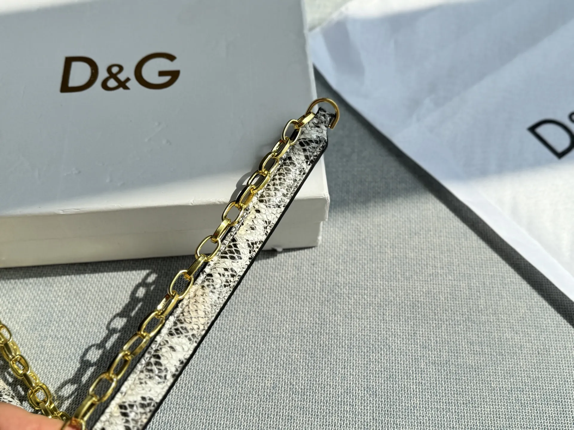 Black Snakeskin Baroque Bag D&G Retail Packaging Details