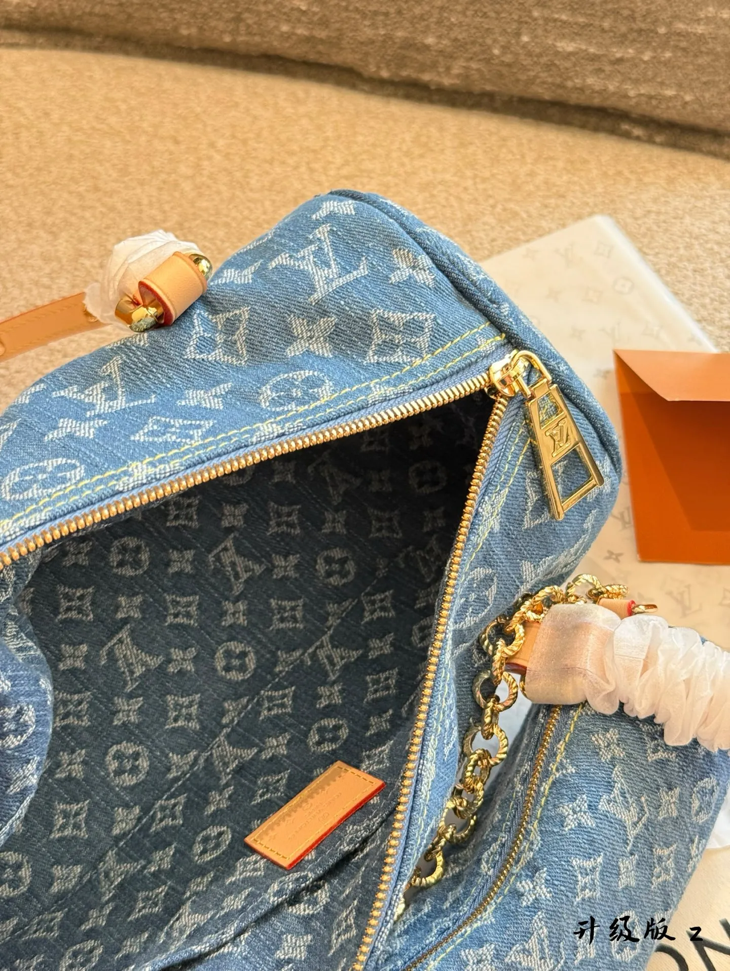 Luxury LV Papillon Denim Bag xiashuluxe